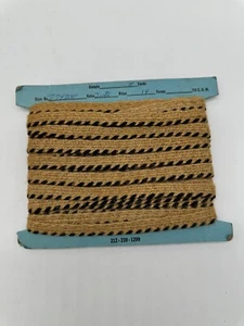 Vintage Jute Ribbon with Black Trim 8 yards x 1/2" - Picture 1 of 2