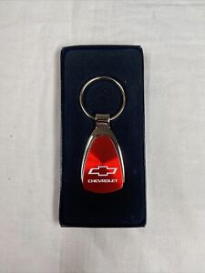 Chevrolet Red Teardrop Authentic Logo Key Chain Fob Ring Official Licensed