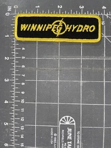 Vintage Winnipeg Hydro Logo Patch Manitoba Canada Power Electricity Gas Utility - Picture 1 of 3