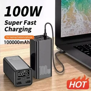 Banque d'alimentation puissante 100000mAh et chargeur de batterie externe charge rapide - Photo 1 sur 6