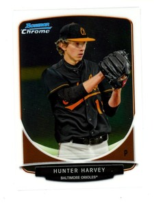 2013 Bowman Draft Picks & Prospects Chrome Hunter Harvey #BDPP33 Orioles