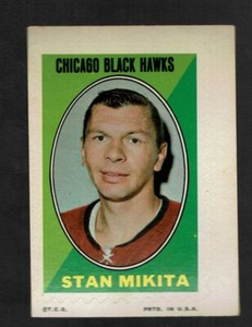 1970-71 TOPPS/OPC STICKER STAMP STAN MIKITA CHICAGO BLACKHAWKS