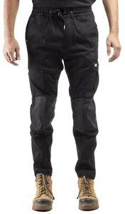 Caterpillar Mens Dynamic black 270g cotton/spandex stretch slim-fit work trouser - Picture 1 of 1