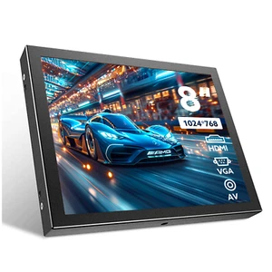 Eyoyo 8in Mini HDMI/VGA/AV Monitor 1024x768 Car Rear View TFT LCD Screen Display - Picture 1 of 12