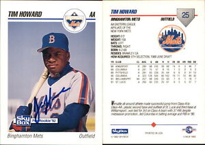 Tim Howard Signed 1992 SkyBox AA #25 Card Binghamton Mets Auto AU