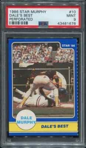 PSA 9 MINT 1986 STAR DALE MURPHY #10 BRAVES 81678 B213 - Picture 1 of 1