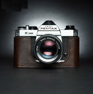 Housse de demi-appareil photo en cuir véritable faite main pour Pentax K1000 SV S3 S2 ESII