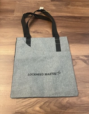 New NWT Lockheed Martin Tote Bag Swag Logo Employee Item Gray & Black - Image 1 of 4