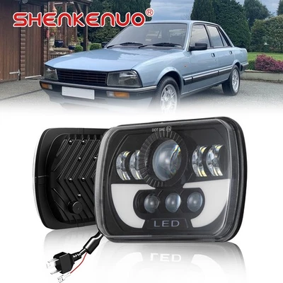Faro cuadrado LED cromado peugeot 505 1984-1991 5x7 7x6" h6014/h6052/h6054 Foto 1 de 4
