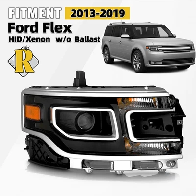 For 2013-2019 Ford Flex HID/Xenon Projector Headlight w/o Ballast Right Side - Image 1 of 4