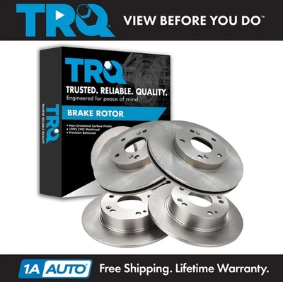 TRQ Front and Rear Brake Rotors Set For 2003-2007 Honda Accord - Image 1 of 4