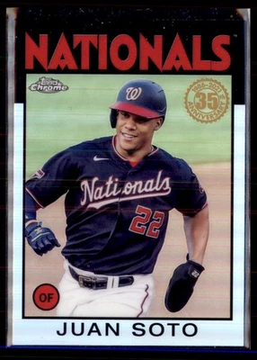 2021 Topps Chrome 35th Anniversary Juan Soto Nationals 86BC-4 - Image 1 of 2