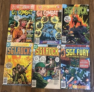 DC - Marvel Comics War Lot 9 Issues - Sgt. Rock, G.I. Combat SGT. Fury 70s 80s - Picture 1 of 4