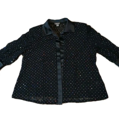 Dressbarn женщина коллекции 2шт Sz 16W бак и куртка кружева атласный многоцветный... - Изображение 1 из 4