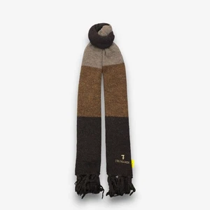 Vintage Trussardi Wool Scarf Classic Fringe Ribbed Knit Warmer Christmas Scarves - Picture 1 of 4