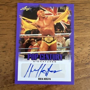 Hulk Hogan 2015 Leaf Pop Century Signatures PURPLE AUTO /15 Autograph WWF WWE - Picture 1 of 2