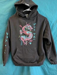 DGK Get Money Hoodie Neon Dragon Japanese Graphic Streetwear L - Picture 1 of 7