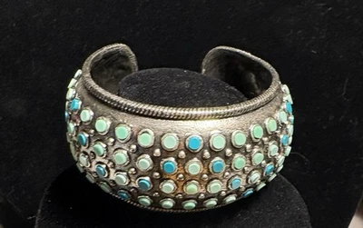 Lucky Brand Silver And Turquoise Cuff Bracelet - Image 1 of 4