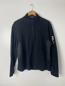RLX Ralph Lauren Herren Performance Athletic Schwarz XL Pullover 1/4 Zip Logo Stretch - Bild 1 von 6