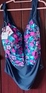 SEEGO Badeanzug + Einteiler + Dunkelblau/Pink  + Gr. 56 (Cup-F) NEU! - Bild 1 von 5