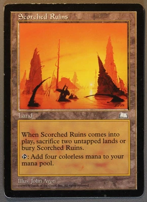 Scorched Ruins - MTG - Weatherlight - Magic: The Gathering - Image 1 of 2