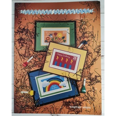 Heritage Series Birthday, Best Wishes Postage Stamp Cross Stitch Patterns - Image 1 of 4