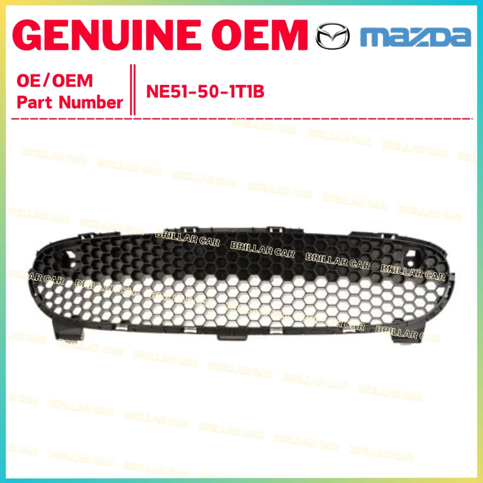 MAZDA Genuine OEM NE51-50-1T1B Front Bumper Grille Mesh 2006-2008 MX-5 Miata - Imagem 1 de 1