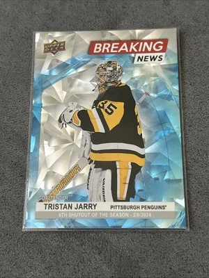 2024-25 Upper Deck Series 1 - Breaking News Tristan Jarry #BN-7 - Image 1 of 2