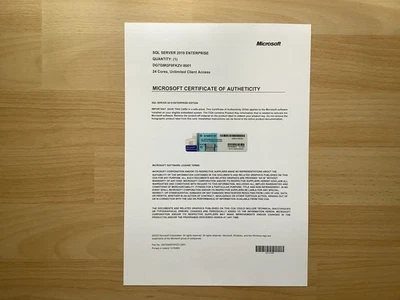 MS SQL Server 2019 Enterprise 24 Cores Unlimited CALs Lifetime Authentic License - Image 1 of 3