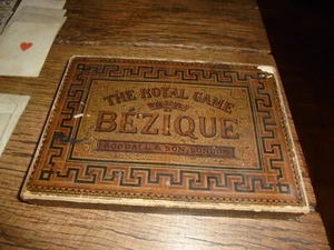 Antique Bezique Game 10th Edition Goodall & Son Dated 1870 - Picture 1 of 17