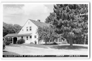Sede de RPPC, Audubon Camp SARONA, WI postal vintage de Wisconsin 1962 - Imagen 1 de 2