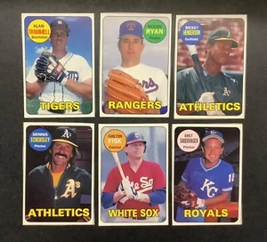 1990 BB Cards Mag. Repli Cards Ryan Henderson Trammell etc (6) - Picture 1 of 2