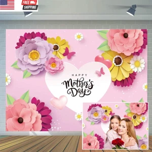 7X5Ft Happy Mother'S Day Banner Backgrounds Backdrops Mother'S Day Decoration fo - Picture 1 of 7