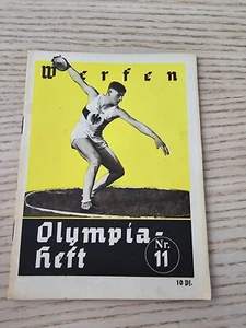 1936 Olympics Olympia PRE WW2 Genuine Germany German Booklet Throwing Tossing - Picture 1 of 18