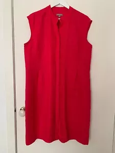 Yarra Trail Linen Dress, Fuchsia Pink, size 14 - Picture 1 of 9