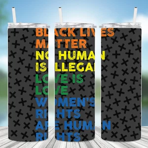 Black Lives Matter 15 - Enthält einen 20 Unzen Metall Isolierbecher, Deckel & Strohhalm - Bild 1 von 3