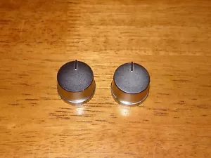 REC LEVELS Set of 2 Silver Knobs for Vintage JVC KD-V11 Stereo Cassette Deck OEM - Picture 1 of 4