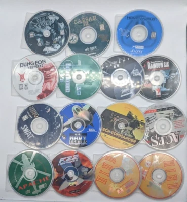 Lot of 15 VTG PC Video Game Discs Dungeon Keeper Caesar Aces Homeworld - Image 1 of 4