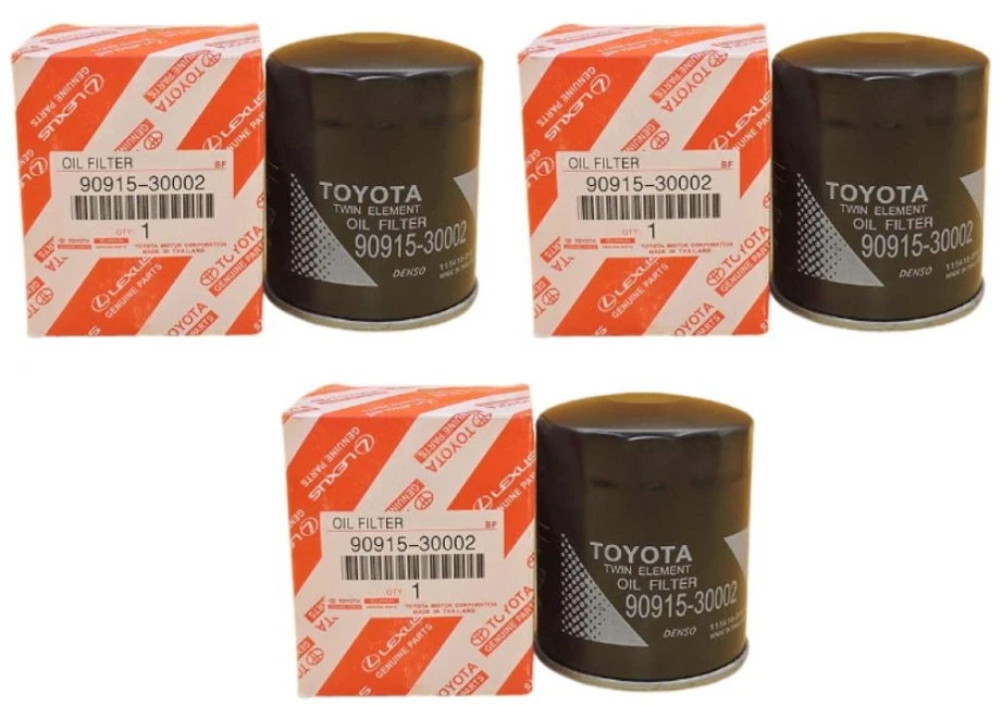 TOYOTA GENUINE Oil Filter For Diesel Motors 90915 - 30002 set of 3 new - Image 1 of 3