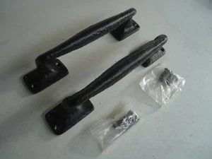 Henderson Hardware Pull Handle Black Antique Hardware Cast Iron Lot267 - Picture 1 of 2
