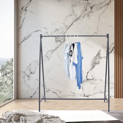 Perchero de metal negro para percha de ropa soporte de exhibición de ropa para tienda de ropa Foto 1 de 4