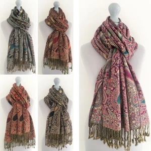 Large Pashmina Scarf Wedding Shawl Wrap Long Leopard Print Paisley Floral Animal - Picture 1 of 875