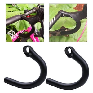 Black Carbon Fiber MTB Road Bike Bent Handlebar Cycling Handle Bar Fit BMX Bikes - Picture 1 of 10