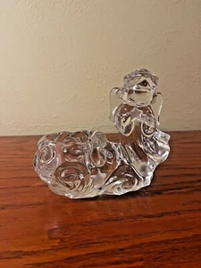 Vintage LENOX CHRISTMAS CRYSTAL ANGEL VOTIVE CZECH REPUBLIC Candle USA - Picture 1 of 4