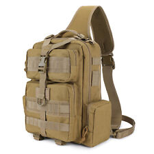 US Backpack Molle Tactical Sling Chest Pack Shoulder Bag Outdoor Hiking Travel