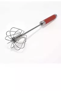 2 New Hand Push Whisk Semi-Automatic Whipper Home Kitchen Stainless Steel 10 In - Picture 1 of 6