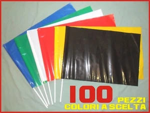 COREOGRAFIA bandierine plastica STOCK 100 PEZZI flags COLORI VARI 60 x 40 STADIO - Foto 1 di 1