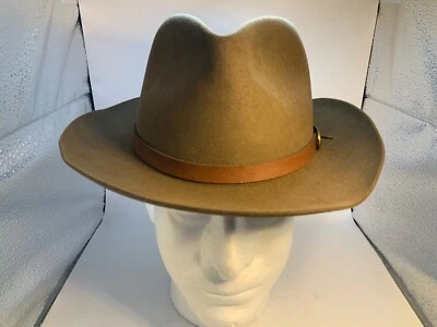 VINTAGE  Stetson Brown Fedora Hat Mens 6 3/4 HTF - Image 1 of 4
