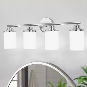 Chrome Bathroom Light Fixtures4-Light Chrome Vanity LightsChrome Bathroom Lig... - Picture 1 of 9