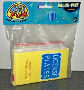 KID FUN: "License Plates" and Other Travel Games, 12pc Pack for Long Car Rides - Picture 1 of 1